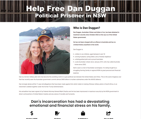 Free Dan Duggan - website by Coffs Harbour Web Designer